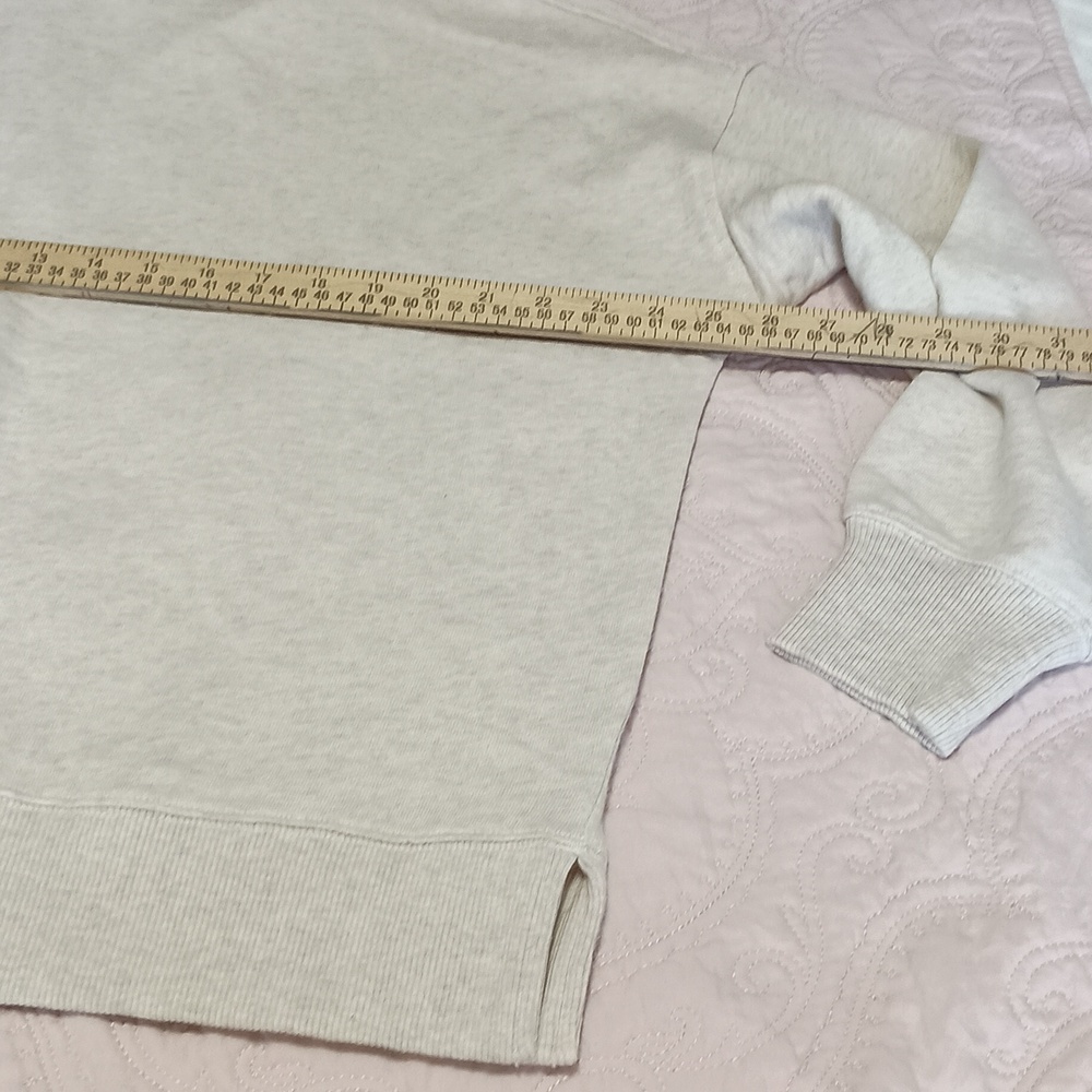 aerie Cream Crewneck Sweatshirt With Satin Bow - Picture 3 of 5